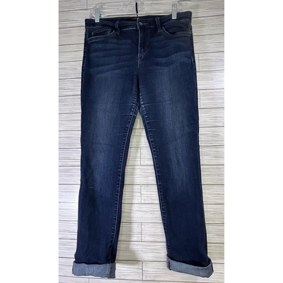 Joe's Jeans Women's Dark Wash Cuffed Ankle Skinny Relaxed Fit  Jeans Size Medium - Picture 1 of 7